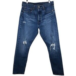 Levi’s 501 Skinny Jeans Distressed Button Fly High Rise W31 L28